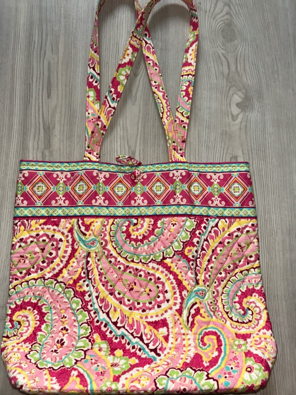 Quilted Vera Bradley Tote Bag Multicolor